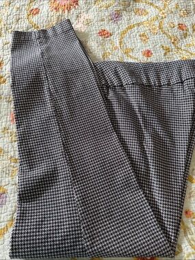 CJ Banks Black and White Geometric Wide-Leg Pants